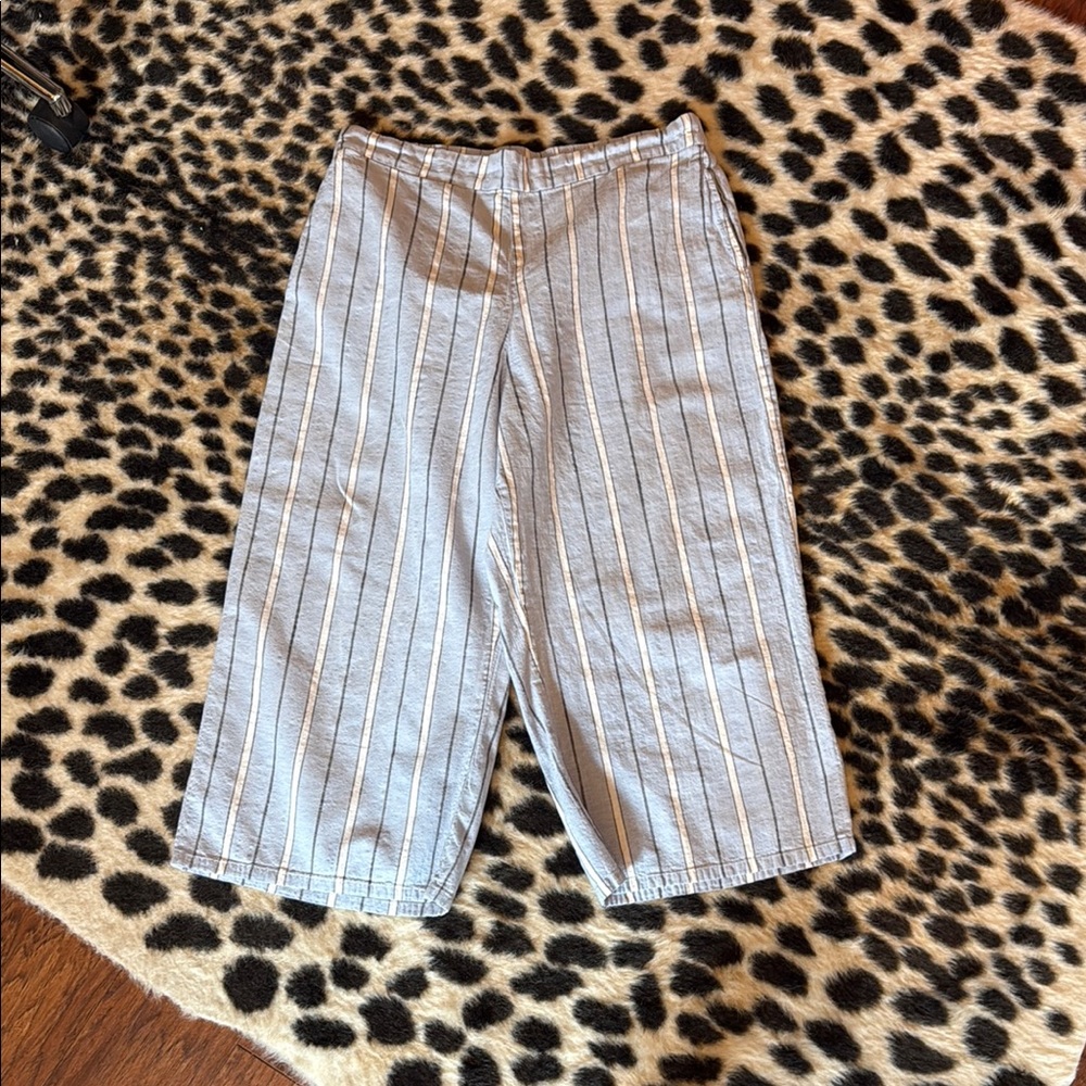 Striped Wide-Leg Pants